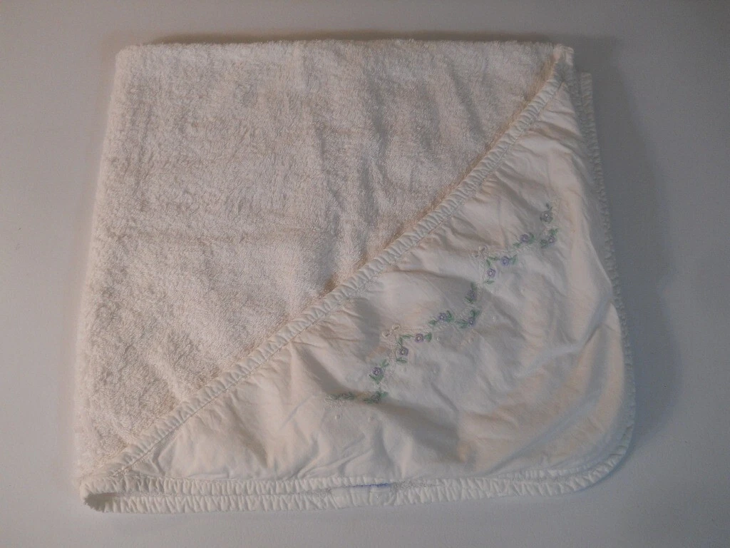 Baby Delorme white hooded bath towel 100% cotton Made in Italy