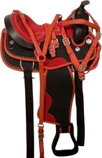 Synthetic Western Adult Barrel Racing Horse Tack Saddle Size 10"-18" inFree Ship