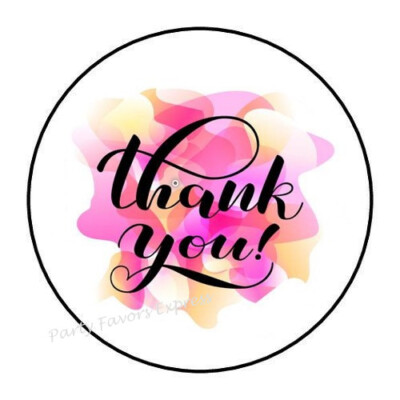 30 THANK YOU ENVELOPE SEALS LABELS STICKERS PARTY FAVORS 1.5" ROUND | eBay