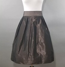 Banana Republic Womens Sz 8 Metallic Brown Full Midi Skirt