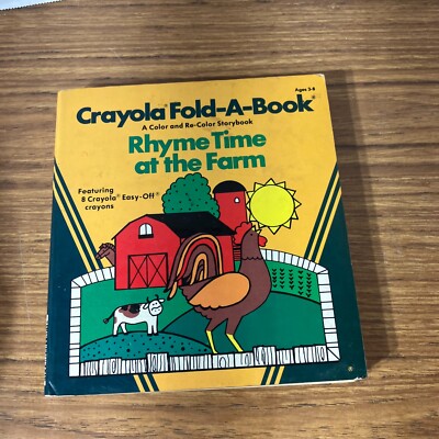 Crayola Fold A Book Rhyme Time at The Farm Childrens Colour and Storybook HC