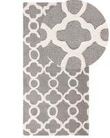 Wool Area Rug 80 x 150 cm Grey ZILE