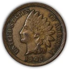 1907 Indian Head Cent Choice Extremely Fine XF+ Coin #6789