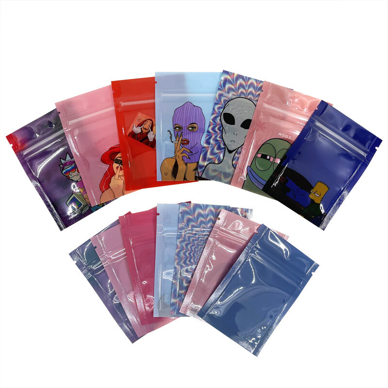 100pcs Resealable Smellproof Plastic Bags Zipper Lock Thick Pouch 6*9