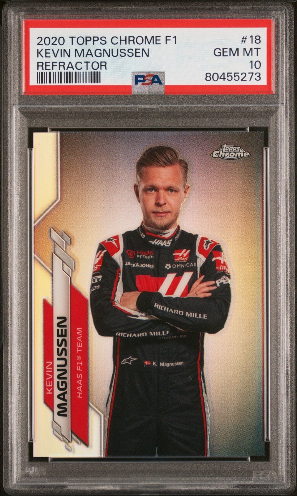 Kevin Magnussen 2020 Topps Chrome Formula 1 Refractor PSA 10 #18 F1 Rookie RC