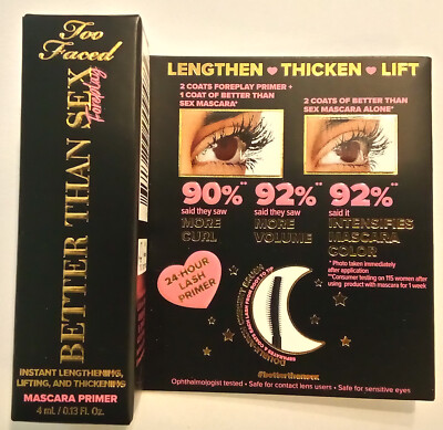 Too Faced Better Than Sex Foreplay Mascara Primer 4 mL 0.13 Oz 24 Hour NIB