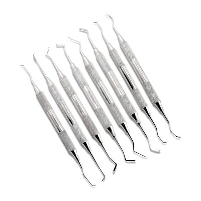 Set of 8 Cynamed Goldman Fox Dental Curettes and Sickle Scalers - Double Ended