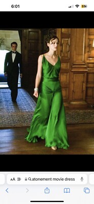 slim fit dress slacks Replica of Green Dress from Atonement – MJcostume main image 0