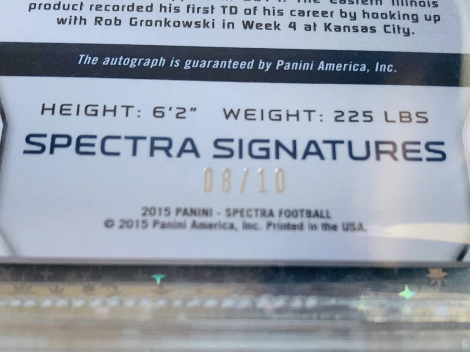 1/2 JIMMY GAROPPOLO BGS Panini Spectra Auto Neon Green Prizm 8/10 GEM LA Rams QB - Image 2 of 4