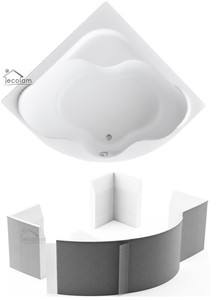 Badewanne Eckbadewanne 140 x 140 / 150 x 150 cm ...