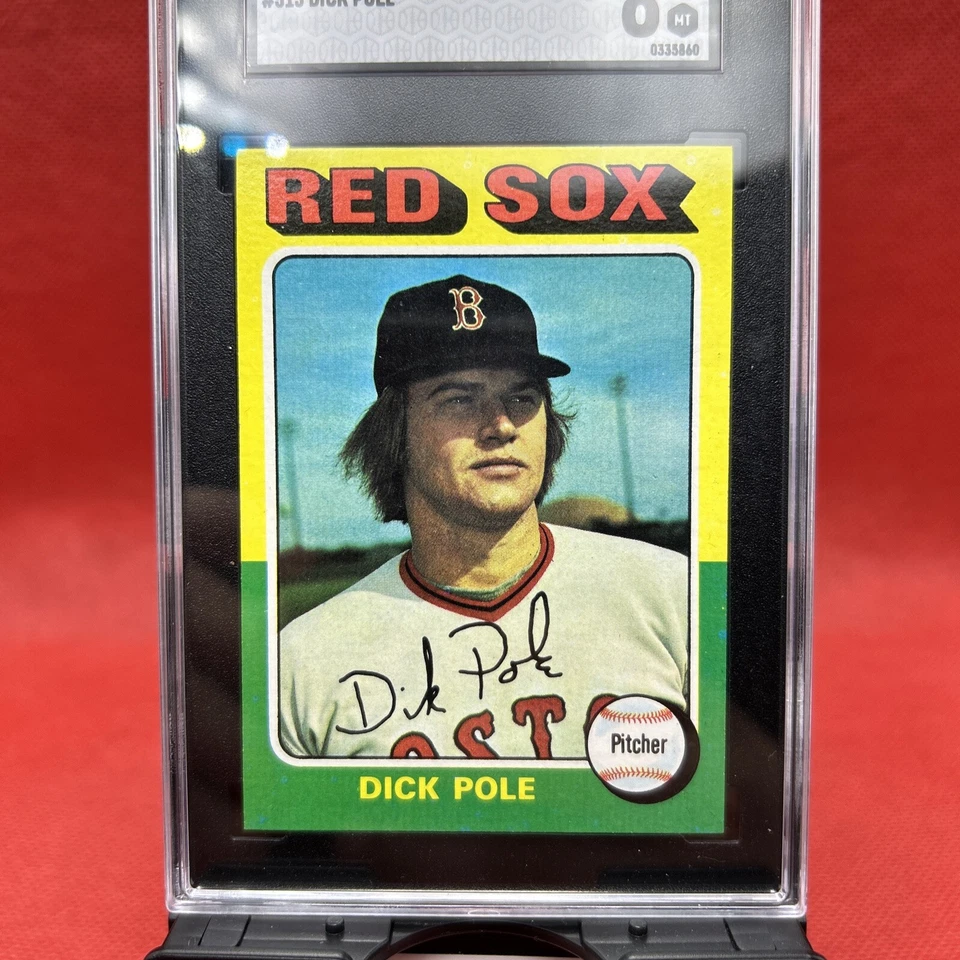 1975 Topps Baseball card #513 Dick Pole SGC 8 Boston Red Sox - Image 2 of 4