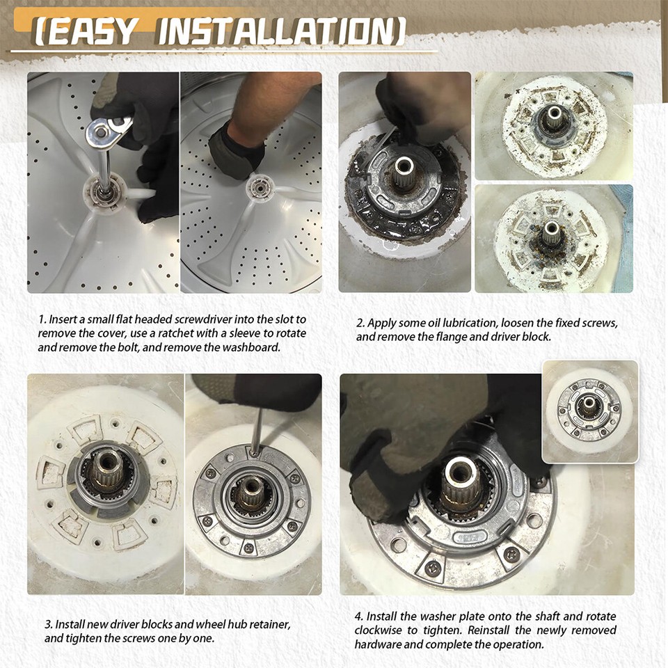 W10324651 Washer Basket Drive Hub Kit - Alloy Replacement For Whirlpool, Maytag, Kenmore & More