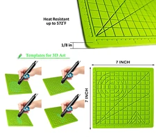 3D Pen Mat Design Mat Printing Pad Silicone with Finger Caps
