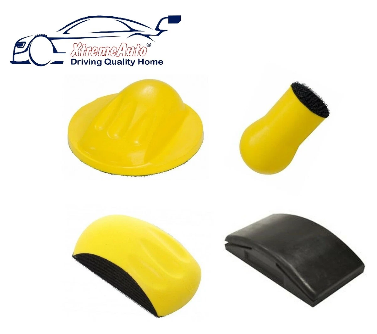 SANDING BLOCK KIT 4 X HAND BLOCKS CAR PAINT SHOP BODY PREPARE