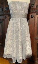 BCBG MaxAzria Silver Lace Cocktail Dress - NEW 