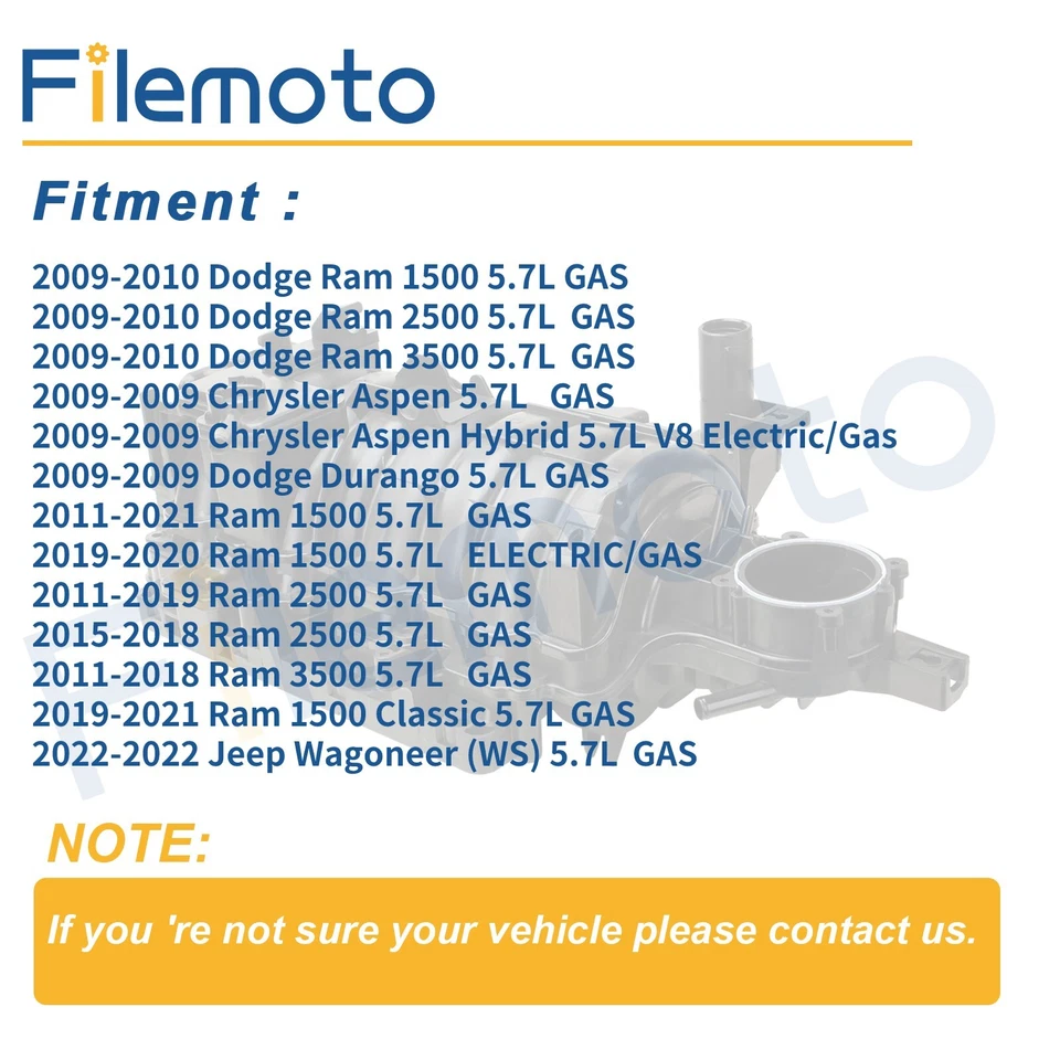 Intake Manifold w/bolt & seal for 09-21 Dodge Ram 1500 2500 3500 Chrysler Aspen — 第 3/4 张图片