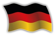 Germany Wavy Flag Car Bumper Sticker Decal