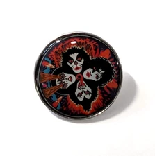 Kiss 'Rock Roll Over' Cover Heavy metal band Enamel Lapel Patch Metal Brooch Pin