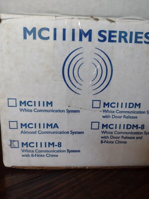 m&s fine home acoustics. MCIIIM-8 Series. White comm system w/ 8 note chime