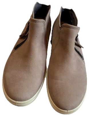 ECCO Soft 7 Ankle Boot Tan Nubuck Side Zip Comfort EU 38 US 7.5