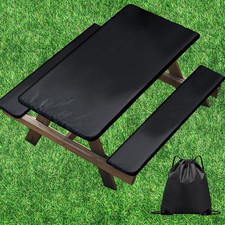 Picnic Table Cover With Bench Covers Elastic Edges Windproof Waterproof Outdoor
