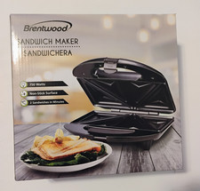 Brentwood TS-240B Non-Stick Compact Dual Sand...