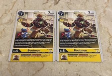 (2) Digimon Boutmon P-074 Promo Shaman Wizard Yellow Vaccine