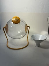 Vtg Swinging People Feeder SNACK & CANDY Dispenser Yellow NIOB Baekgaard USA