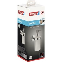 Tesa Seifenspender Smooz 40323-00000-00 KlebelöSung Metall/Glas Chrom/Weiß