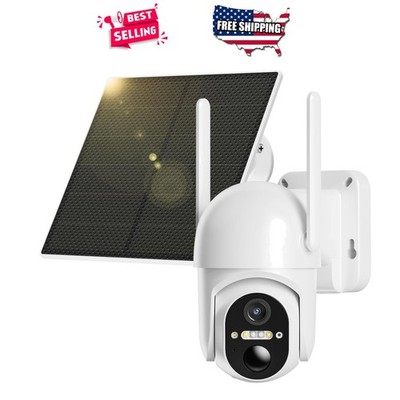 4G LTE Cellular Security Camera Outdoor 2K Solar Powered Wireless SIM Include...
