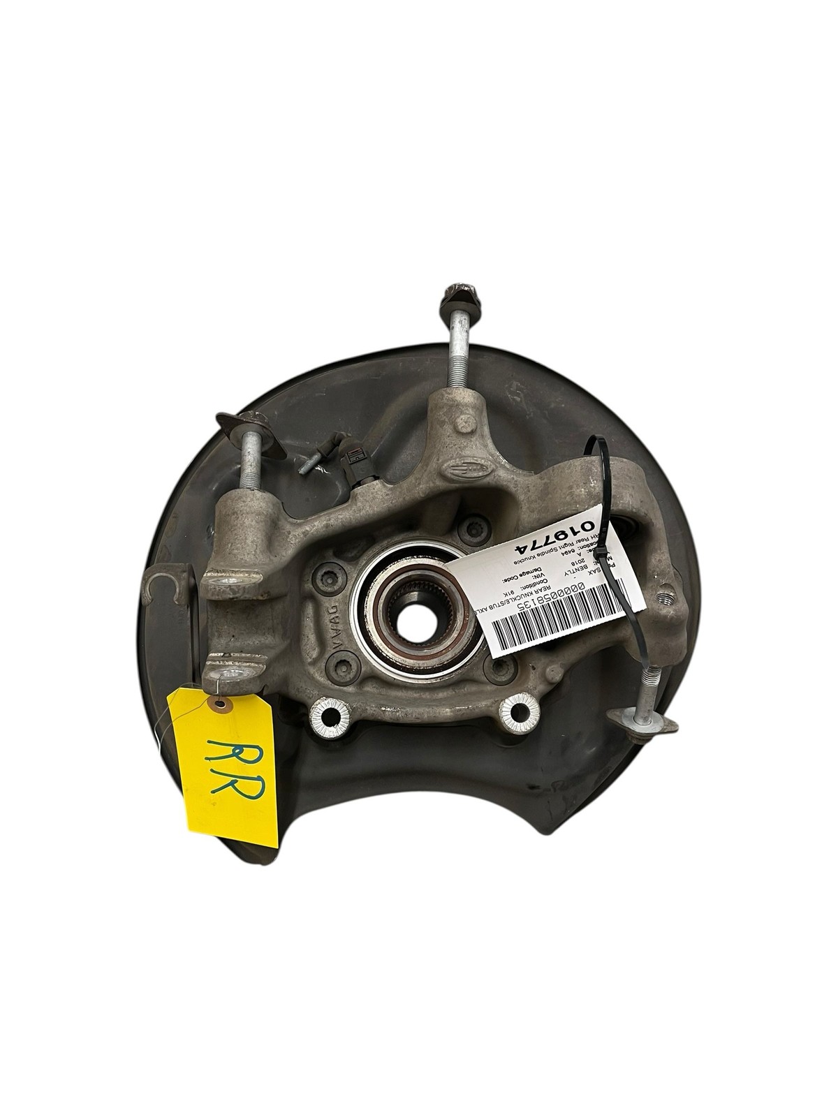 2015-2020 BENTLEY BENTAYGA Rear Right Spindle Knuckle Wheel Bearing Hub Assembly