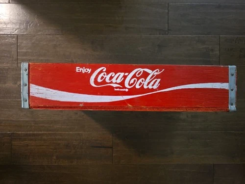 Vintage 1970's Red Coca-Cola 24 Bottle Wooden Crate Jonesboro Arkansas (A)