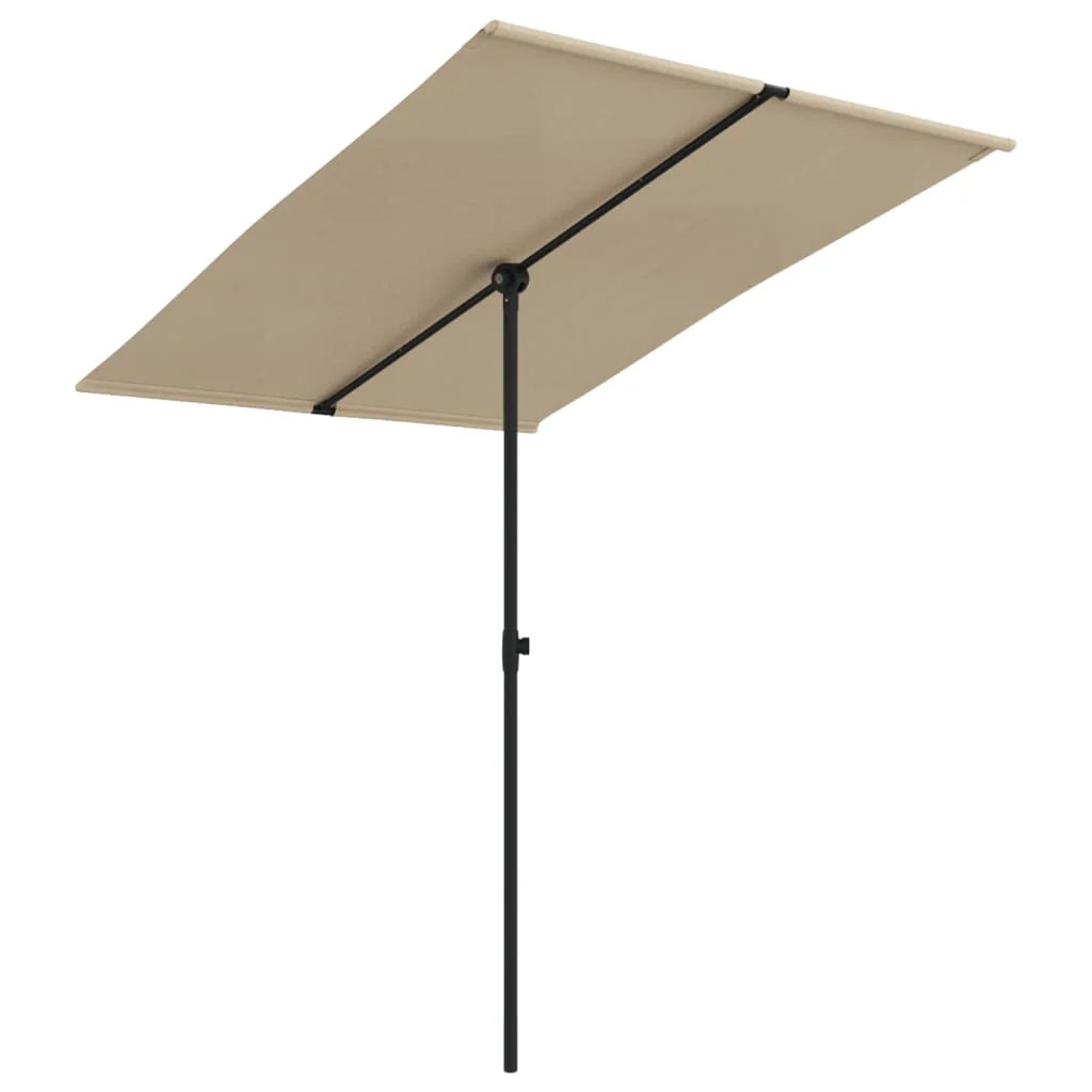 Parasol rectangulaire 2x1,5m aluminium Helloshop26 beige taupe inclinable