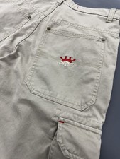 RARE Y2K Vintage JNCO Khaki Shorts - Mini Crown Jnco Logo - Size 30 - Worn -Rare