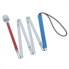 Aluminum Mobility Folding White Cane for Vision Impaired and Blind People Fol...