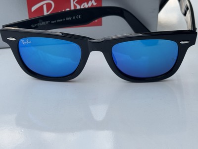NEW Ray-Ban RB2140 Original WAYFARER 901/17 BLUE MIRROR Sunglasses