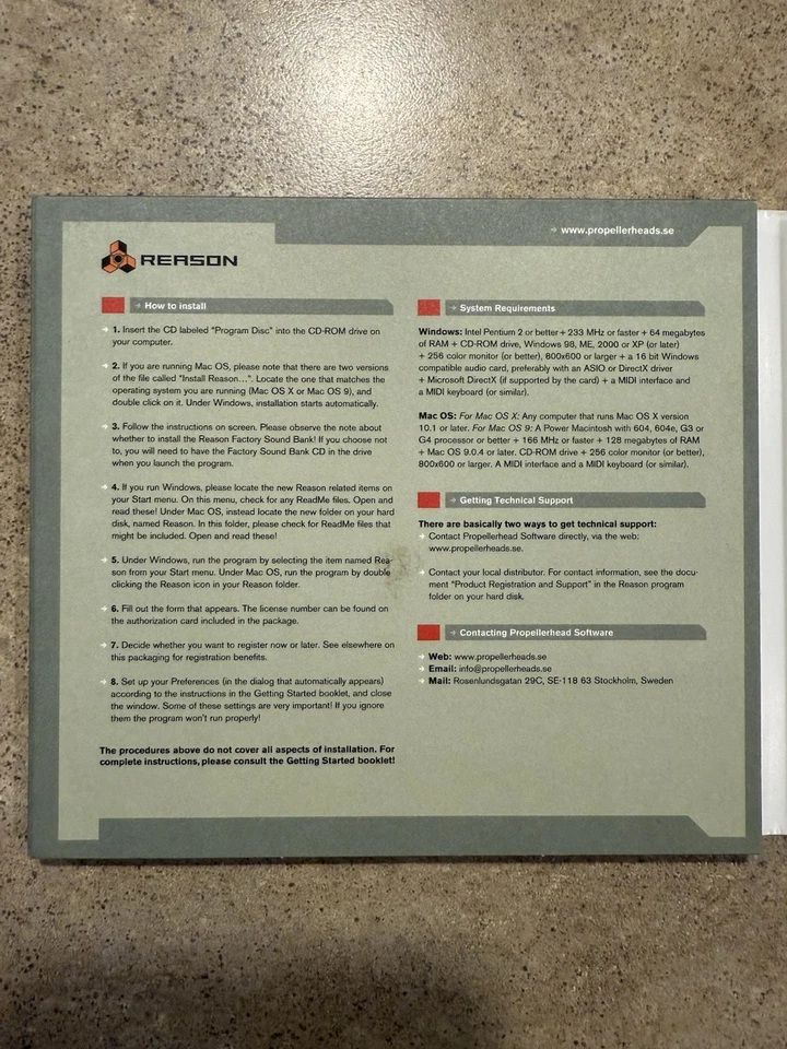 Propellerhead Reason Version 2.0 Stand-Alone Musikstation Software - Bild 2 von 4