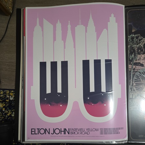 ELTON JOHN FAREWELL YELLOW BRICK ROAD TOUR POSTER NUMBERED 5/250