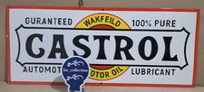 Castrol Motor Oil Porcelain Enamel Sign 36 X 15 Inches 1 Sided