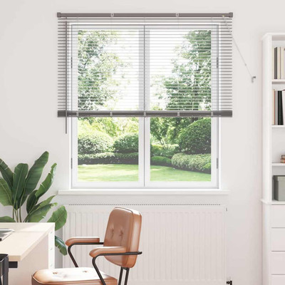 Jalousie silber 175x130 cm Alu verstellbar Innen Sichtschutz UV-Schutz