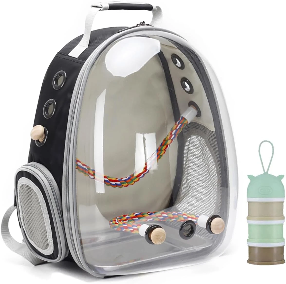 Bird Traval Carrier Cage, Clear Space Capsule Astronaut Backpack to Carry Parake