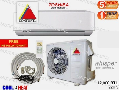 #ad 12000 BTU Mini Split Air Conditioner Heat Pump ductless 220V 1 Ton With KIT $464.07