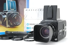 ⏯️Black【NEAR MINT+++ w/ Hood】 Hasselblad 500CM Body C 80mm F2.8 Lens A12 IIJAPAN