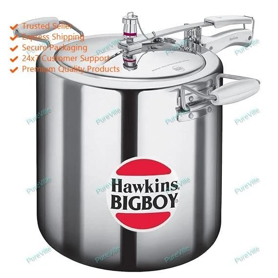 Hawkins Bigboy Aluminum Pressure Cooker, 22 Litres