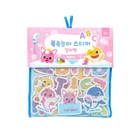 Character Alphabet Bath Time Foam Stickers Set – 30 Floating Letters with Mesh