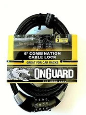 Onguard Bicycle 12mm Combination Cable Lock Resettable 6ft. x 0.47in. Ships Free