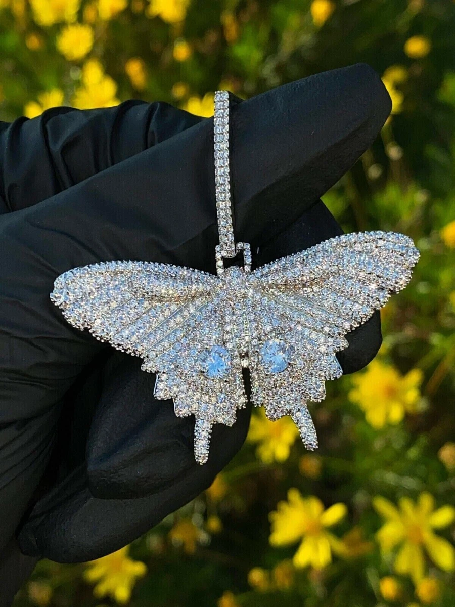 Butterfly pendant online white gold