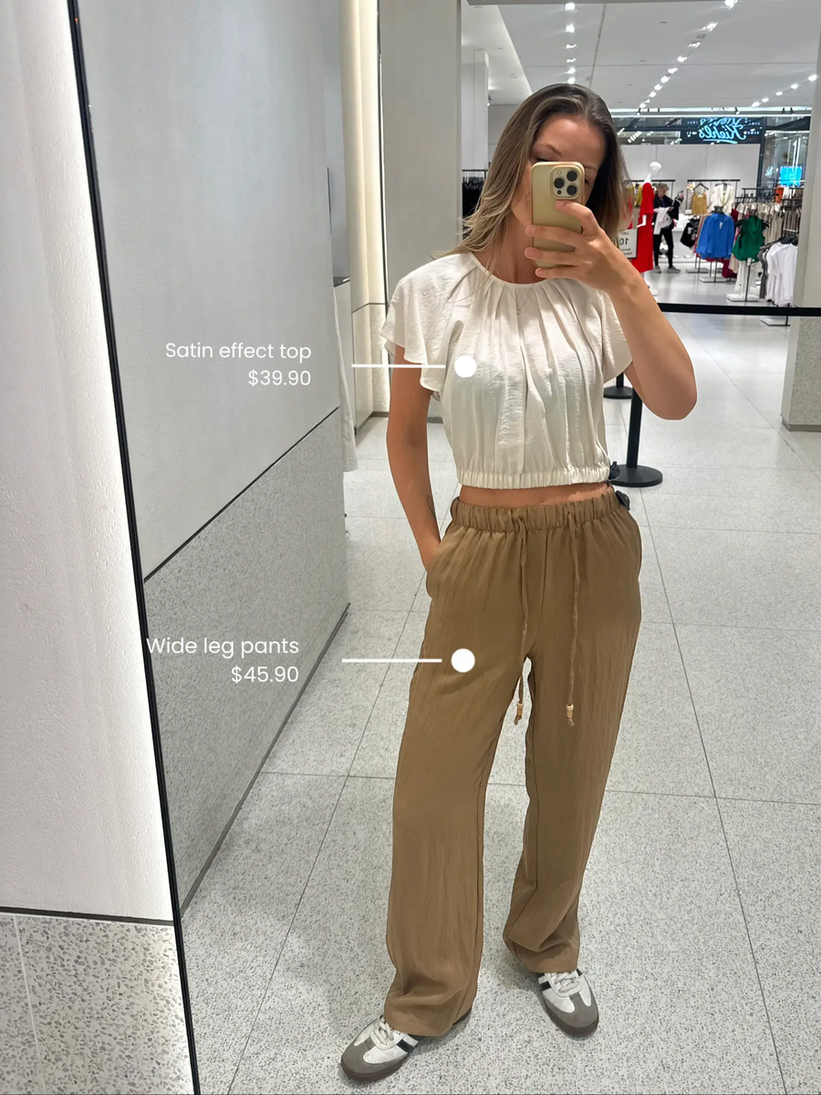 New ZARA Brown Drawstring Flowy Pants Elastic Waist 24 New ZARA Brown Drawstring Flowy Pants Elastic Waist 24