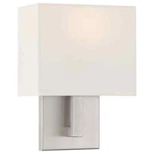 Access Lighting 1-Light Brushed Steel LED Wall Sconce 64061LEDDLP-BS/WH