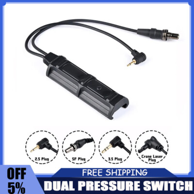 #ad WADSN Tactical Remote Dual Pressure Switch SF plug 2.5mm For PEQ DBAL NGAL $19.47